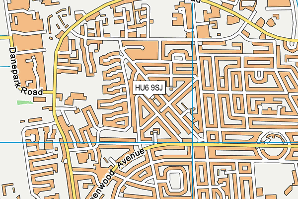 HU6 9SJ map - OS VectorMap District (Ordnance Survey) HU6 9SJ map - OS VectorMap District (Ordnance Survey)