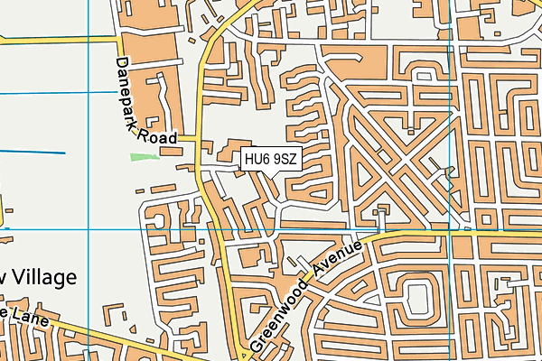 HU6 9SZ map - OS VectorMap District (Ordnance Survey) HU6 9SZ map - OS VectorMap District (Ordnance Survey)