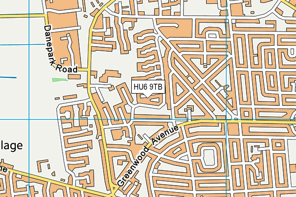 HU6 9TB map - OS VectorMap District (Ordnance Survey) HU6 9TB map - OS VectorMap District (Ordnance Survey)