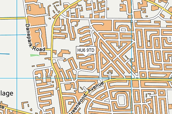 HU6 9TD map - OS VectorMap District (Ordnance Survey) HU6 9TD map - OS VectorMap District (Ordnance Survey)