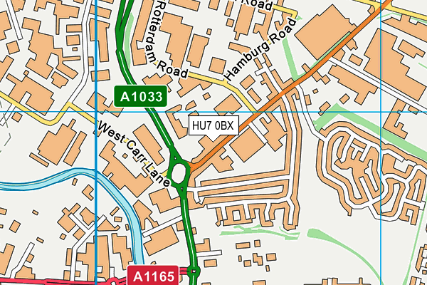HU7 0BX map - OS VectorMap District (Ordnance Survey) HU7 0BX map - OS VectorMap District (Ordnance Survey)