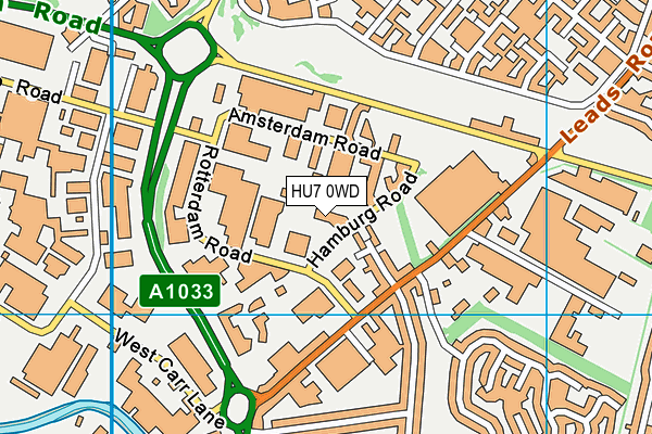 HU7 0WD map - OS VectorMap District (Ordnance Survey) HU7 0WD map - OS VectorMap District (Ordnance Survey)