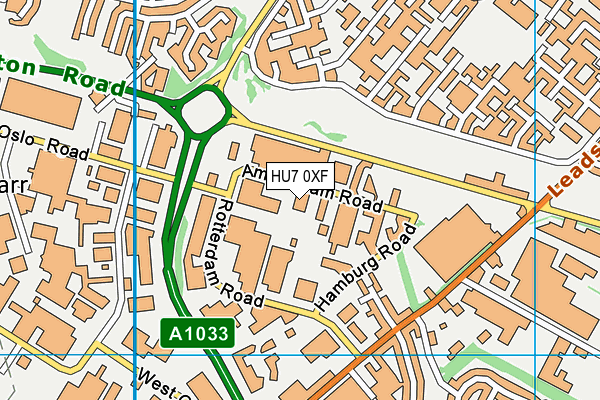 HU7 0XF map - OS VectorMap District (Ordnance Survey) HU7 0XF map - OS VectorMap District (Ordnance Survey)