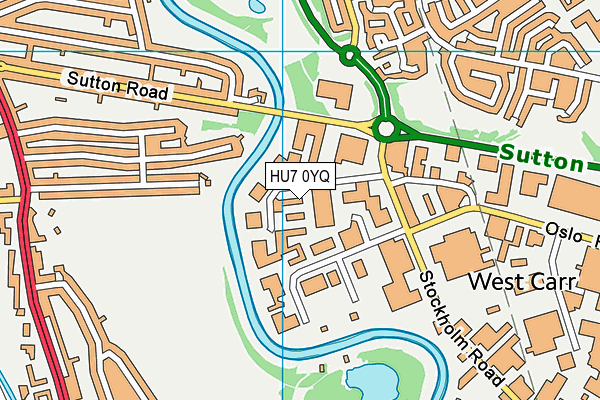 HU7 0YQ map - OS VectorMap District (Ordnance Survey) HU7 0YQ map - OS VectorMap District (Ordnance Survey)