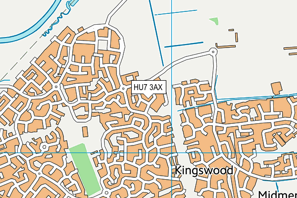 HU7 3AX map - OS VectorMap District (Ordnance Survey) HU7 3AX map - OS VectorMap District (Ordnance Survey)