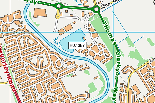 HU7 3BY map - OS VectorMap District (Ordnance Survey) HU7 3BY map - OS VectorMap District (Ordnance Survey)