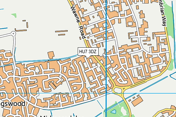 HU7 3DZ map - OS VectorMap District (Ordnance Survey) HU7 3DZ map - OS VectorMap District (Ordnance Survey)