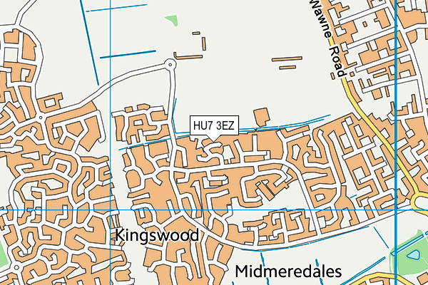 HU7 3EZ map - OS VectorMap District (Ordnance Survey)