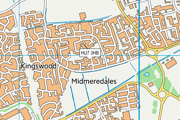 HU7 3HB map - OS VectorMap District (Ordnance Survey) HU7 3HB map - OS VectorMap District (Ordnance Survey)