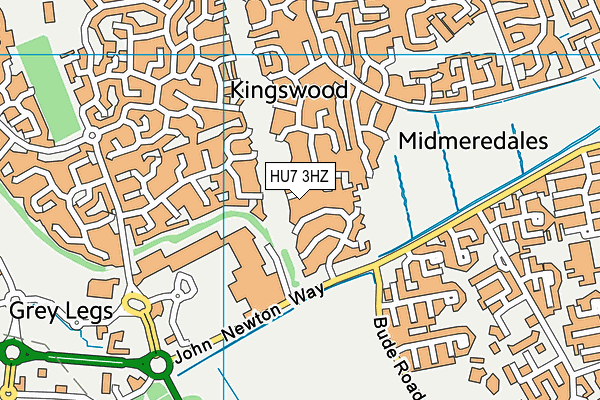 HU7 3HZ map - OS VectorMap District (Ordnance Survey)