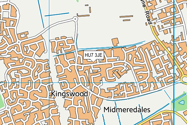 HU7 3JE map - OS VectorMap District (Ordnance Survey) HU7 3JE map - OS VectorMap District (Ordnance Survey)