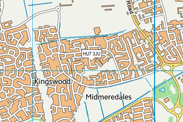HU7 3JU map - OS VectorMap District (Ordnance Survey) HU7 3JU map - OS VectorMap District (Ordnance Survey)