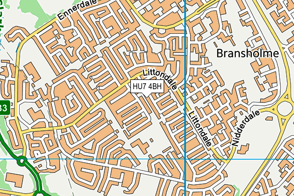 HU7 4BH map - OS VectorMap District (Ordnance Survey) HU7 4BH map - OS VectorMap District (Ordnance Survey)