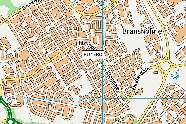 HU7 4BQ map - OS VectorMap District (Ordnance Survey) HU7 4BQ map - OS VectorMap District (Ordnance Survey)