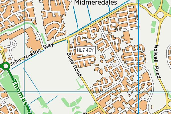 HU7 4EY map - OS VectorMap District (Ordnance Survey) HU7 4EY map - OS VectorMap District (Ordnance Survey)