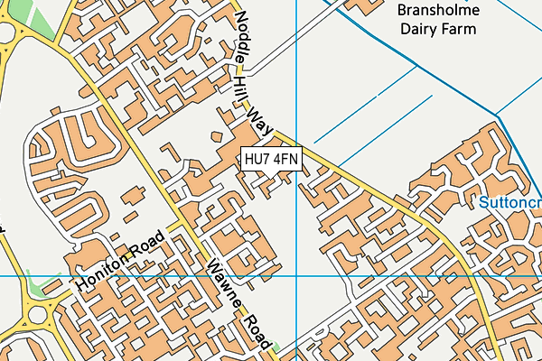 HU7 4FN map - OS VectorMap District (Ordnance Survey) HU7 4FN map - OS VectorMap District (Ordnance Survey)