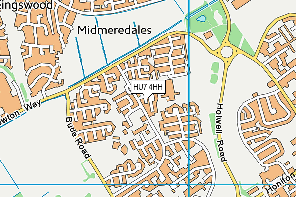HU7 4HH map - OS VectorMap District (Ordnance Survey)