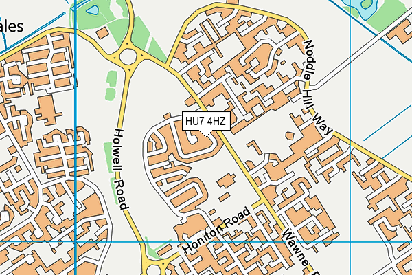HU7 4HZ map - OS VectorMap District (Ordnance Survey) HU7 4HZ map - OS VectorMap District (Ordnance Survey)
