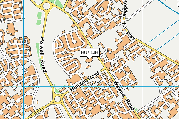 HU7 4JH map - OS VectorMap District (Ordnance Survey) HU7 4JH map - OS VectorMap District (Ordnance Survey)