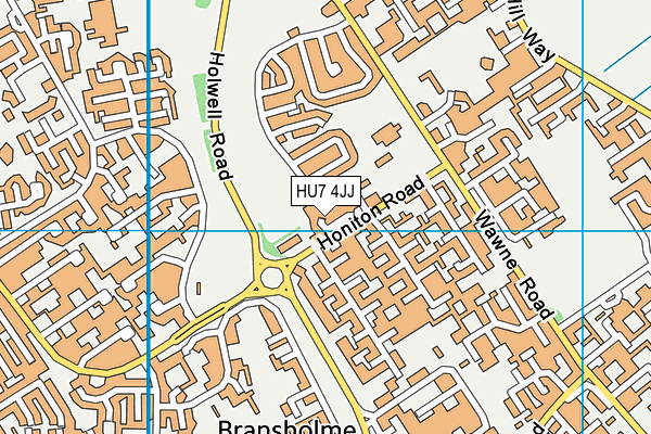 HU7 4JJ map - OS VectorMap District (Ordnance Survey) HU7 4JJ map - OS VectorMap District (Ordnance Survey)