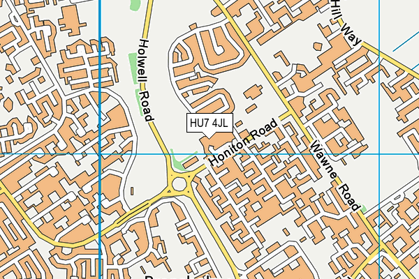 HU7 4JL map - OS VectorMap District (Ordnance Survey) HU7 4JL map - OS VectorMap District (Ordnance Survey)