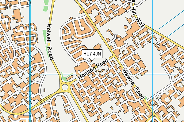 HU7 4JN map - OS VectorMap District (Ordnance Survey) HU7 4JN map - OS VectorMap District (Ordnance Survey)