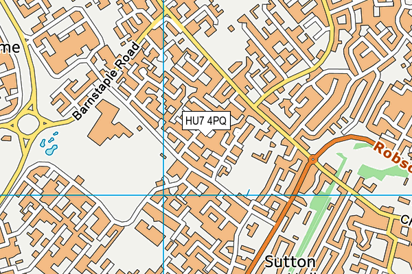 HU7 4PQ map - OS VectorMap District (Ordnance Survey) HU7 4PQ map - OS VectorMap District (Ordnance Survey)