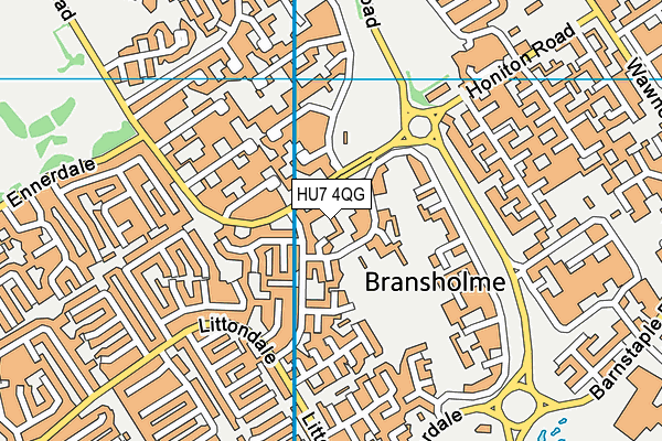 HU7 4QG map - OS VectorMap District (Ordnance Survey)