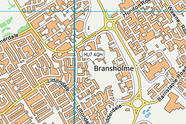 HU7 4QH map - OS VectorMap District (Ordnance Survey) HU7 4QH map - OS VectorMap District (Ordnance Survey)