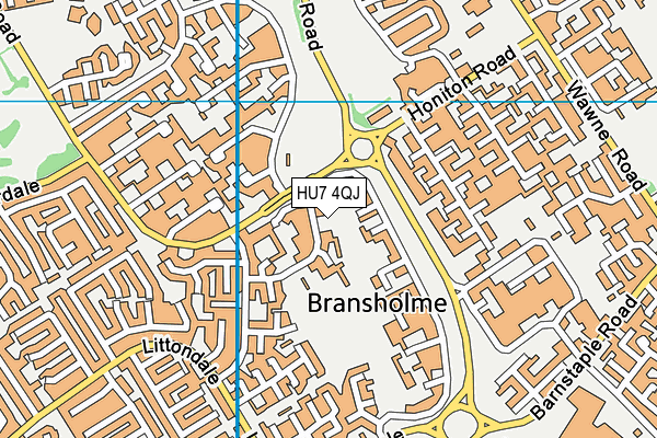 HU7 4QJ map - OS VectorMap District (Ordnance Survey) HU7 4QJ map - OS VectorMap District (Ordnance Survey)