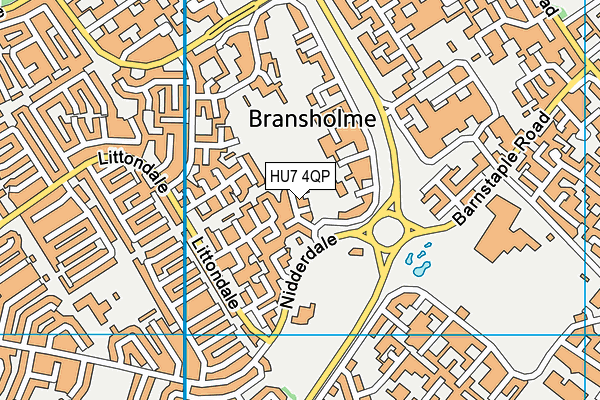 HU7 4QP map - OS VectorMap District (Ordnance Survey) HU7 4QP map - OS VectorMap District (Ordnance Survey)