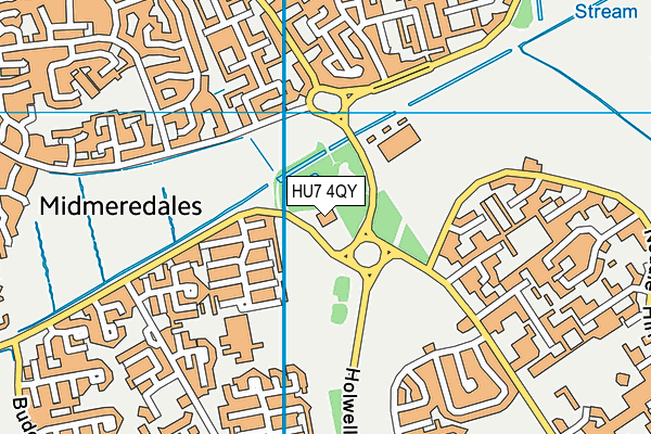 HU7 4QY map - OS VectorMap District (Ordnance Survey) HU7 4QY map - OS VectorMap District (Ordnance Survey)