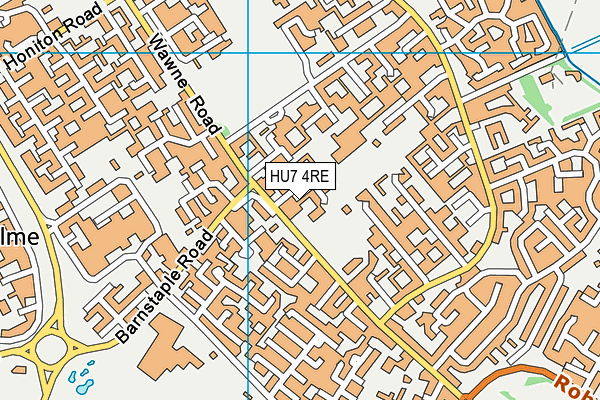 HU7 4RE map - OS VectorMap District (Ordnance Survey) HU7 4RE map - OS VectorMap District (Ordnance Survey)