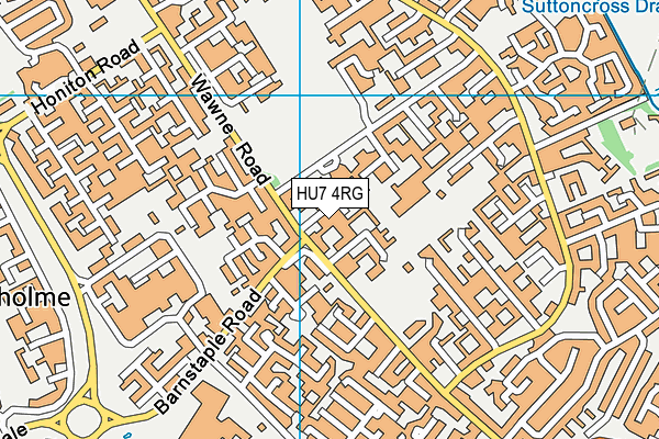 HU7 4RG map - OS VectorMap District (Ordnance Survey) HU7 4RG map - OS VectorMap District (Ordnance Survey)