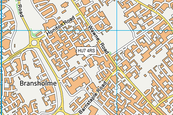 HU7 4RS map - OS VectorMap District (Ordnance Survey) HU7 4RS map - OS VectorMap District (Ordnance Survey)