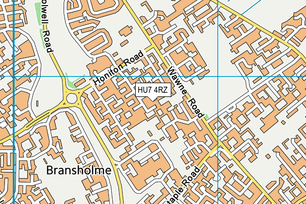 HU7 4RZ map - OS VectorMap District (Ordnance Survey) HU7 4RZ map - OS VectorMap District (Ordnance Survey)