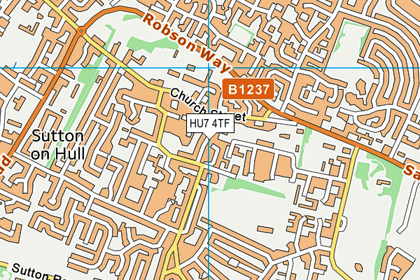 HU7 4TF map - OS VectorMap District (Ordnance Survey) HU7 4TF map - OS VectorMap District (Ordnance Survey)
