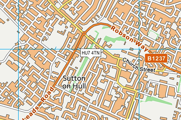 HU7 4TN map - OS VectorMap District (Ordnance Survey) HU7 4TN map - OS VectorMap District (Ordnance Survey)