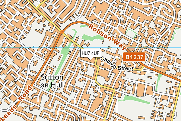 HU7 4UF map - OS VectorMap District (Ordnance Survey) HU7 4UF map - OS VectorMap District (Ordnance Survey)