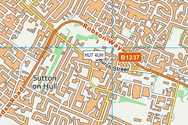 HU7 4UH map - OS VectorMap District (Ordnance Survey) HU7 4UH map - OS VectorMap District (Ordnance Survey)