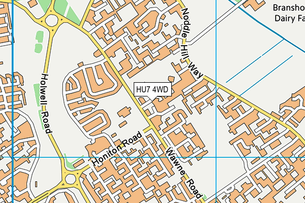 HU7 4WD map - OS VectorMap District (Ordnance Survey) HU7 4WD map - OS VectorMap District (Ordnance Survey)