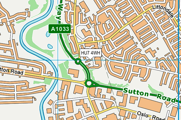 HU7 4WH map - OS VectorMap District (Ordnance Survey) HU7 4WH map - OS VectorMap District (Ordnance Survey)