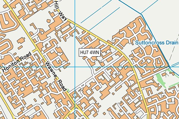 HU7 4WN map - OS VectorMap District (Ordnance Survey) HU7 4WN map - OS VectorMap District (Ordnance Survey)