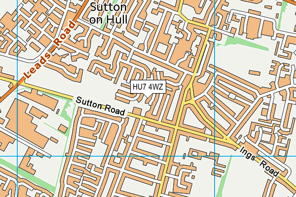 HU7 4WZ map - OS VectorMap District (Ordnance Survey) HU7 4WZ map - OS VectorMap District (Ordnance Survey)