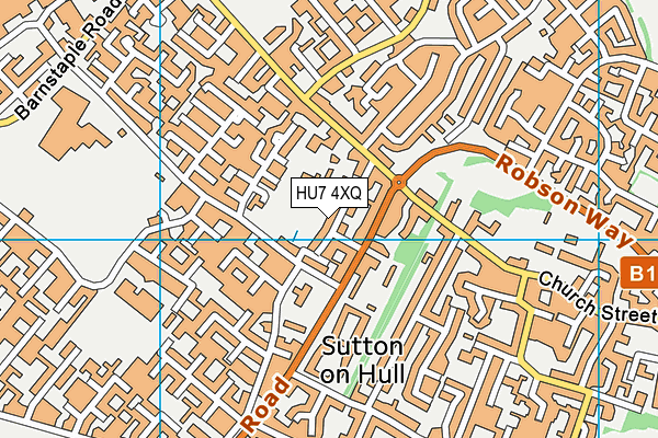 HU7 4XQ map - OS VectorMap District (Ordnance Survey) HU7 4XQ map - OS VectorMap District (Ordnance Survey)