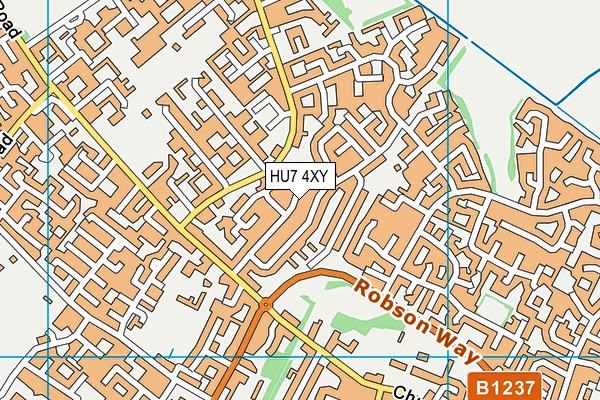 HU7 4XY map - OS VectorMap District (Ordnance Survey) HU7 4XY map - OS VectorMap District (Ordnance Survey)