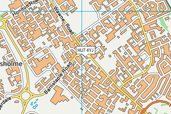 HU7 4YJ map - OS VectorMap District (Ordnance Survey) HU7 4YJ map - OS VectorMap District (Ordnance Survey)
