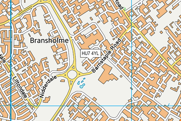 HU7 4YL map - OS VectorMap District (Ordnance Survey) HU7 4YL map - OS VectorMap District (Ordnance Survey)