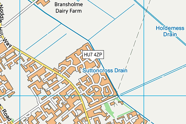 HU7 4ZP map - OS VectorMap District (Ordnance Survey) HU7 4ZP map - OS VectorMap District (Ordnance Survey)