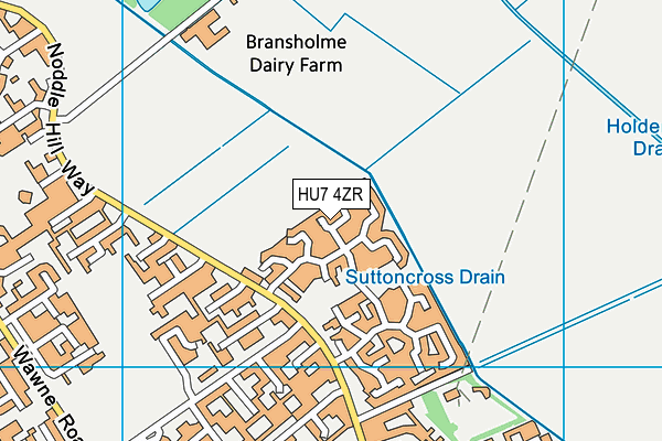 HU7 4ZR map - OS VectorMap District (Ordnance Survey) HU7 4ZR map - OS VectorMap District (Ordnance Survey)